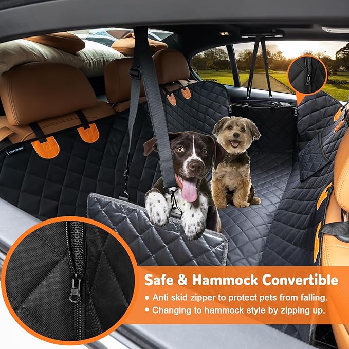 URPOWER Dog Car Seat Cover β Waterproof Hammock for Back Seats