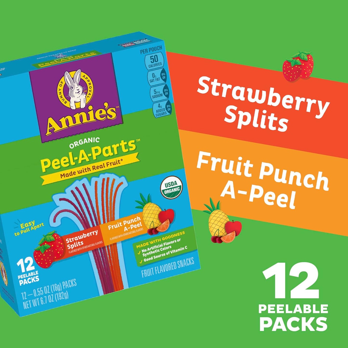 Annie’s Organic Peel A Parts , Fun & Fruity Snacking Made Clean.