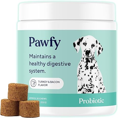 Pawfy Dog Probiotics – 30 Bacon Chews