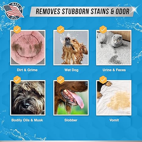 Pet Laundry Detergent – Enzyme Powder, Odor & Stain Remover, 64 Loads