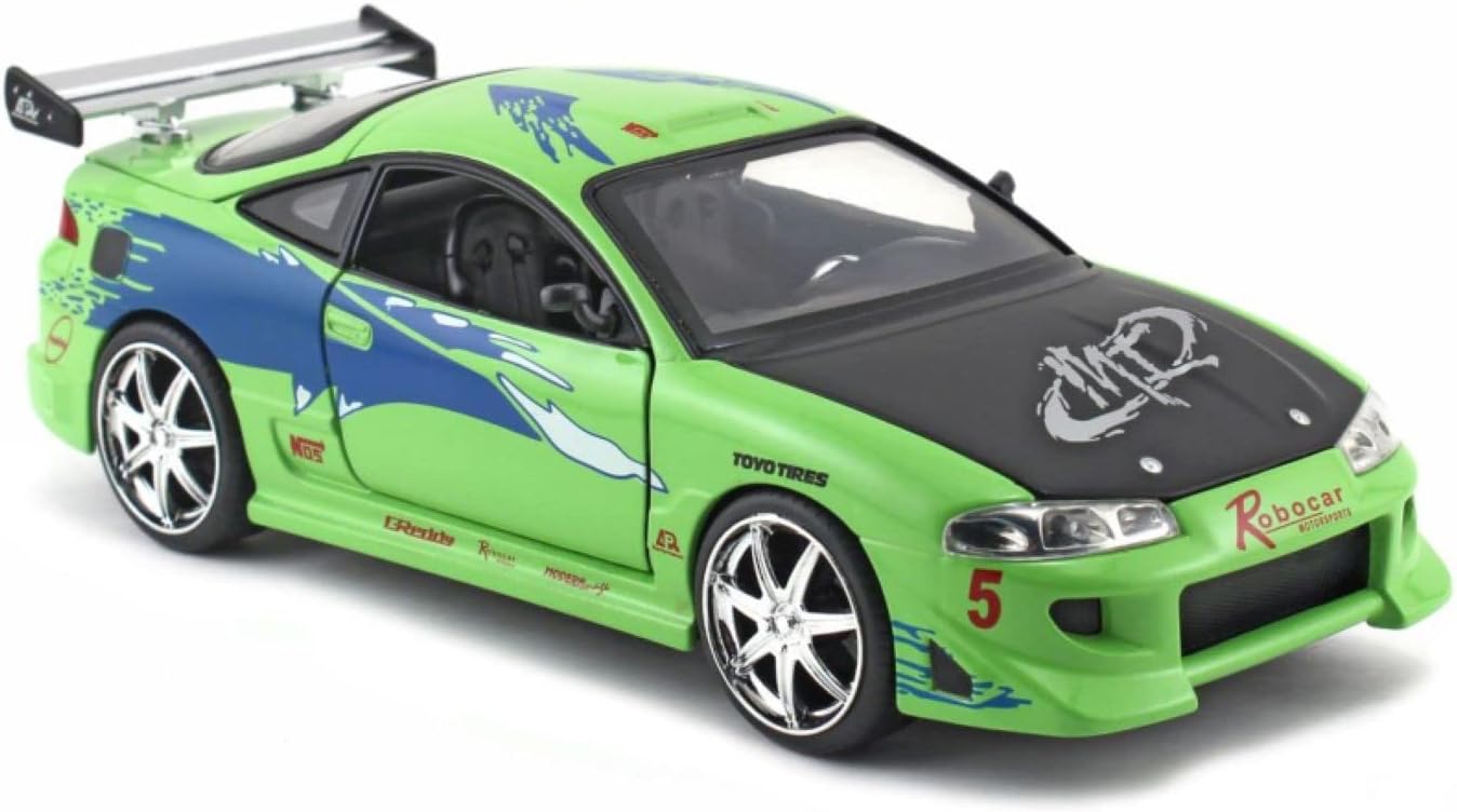 Fast & Furious 1:24 Brian's Mitsubishi Eclipse Die-Cast Car – Collectible Toy for Kids & Adults