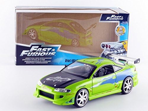 Fast & Furious 1:24 Brian's Mitsubishi Eclipse Die-Cast Car – Collectible Toy for Kids & Adults