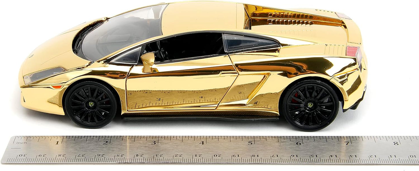 Fast & Furious 1:24 Lamborghini Gallardo Gold Chrome Die-Cast Car