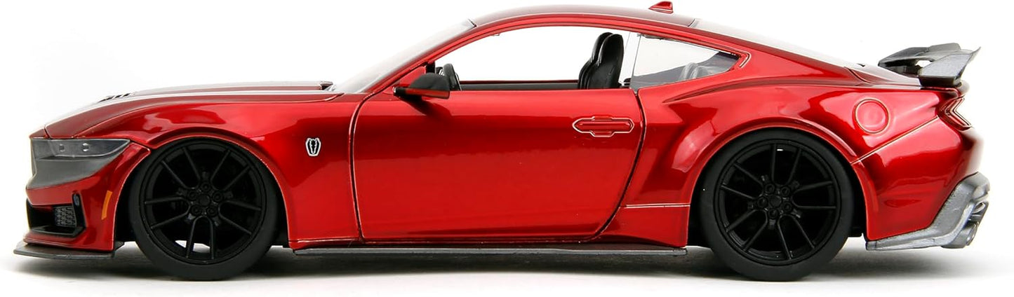 Big Time Muscle 1:24 2024 Ford Mustang GT Dark Horse Die-Cast Car – Candy Red