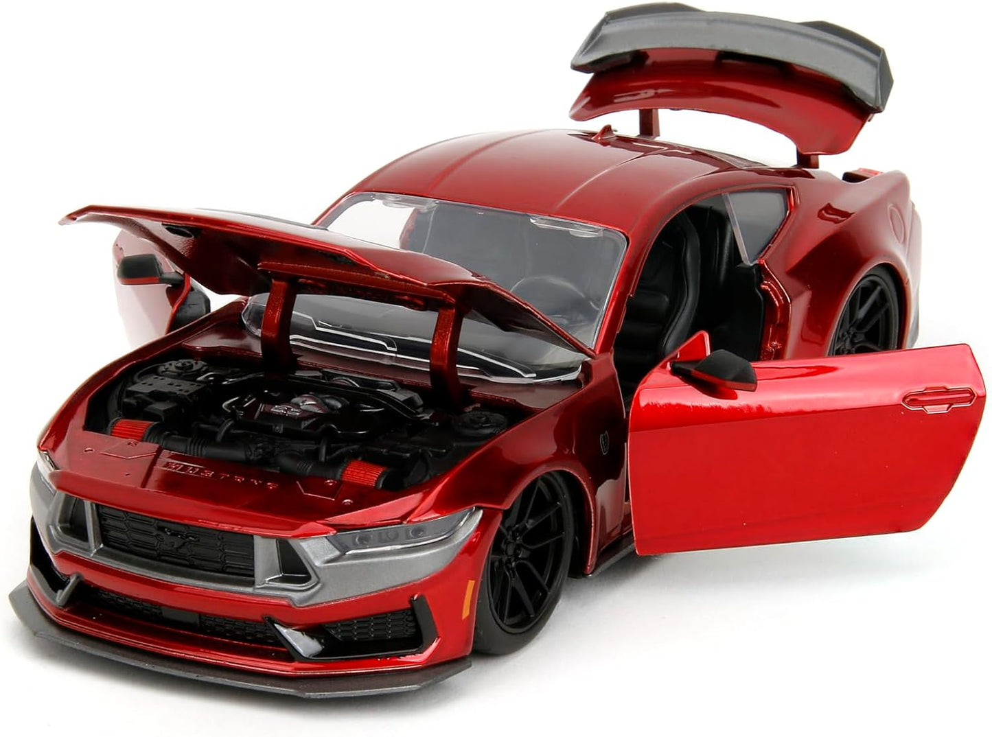 Big Time Muscle 1:24 2024 Ford Mustang GT Dark Horse Die-Cast Car – Candy Red