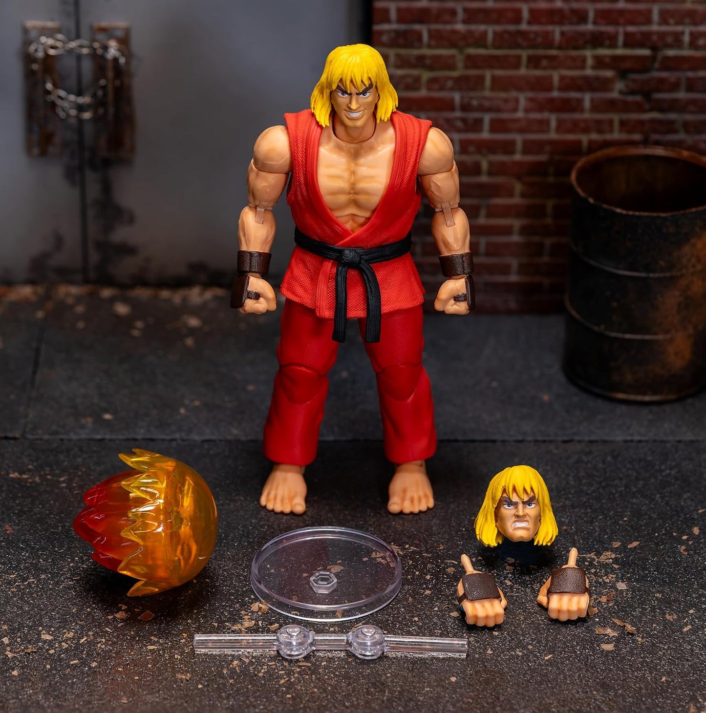 Jada Toys Street Fighter II 6" Ken Action Figure – 1:12 Scale, Toys for Kids and Adults