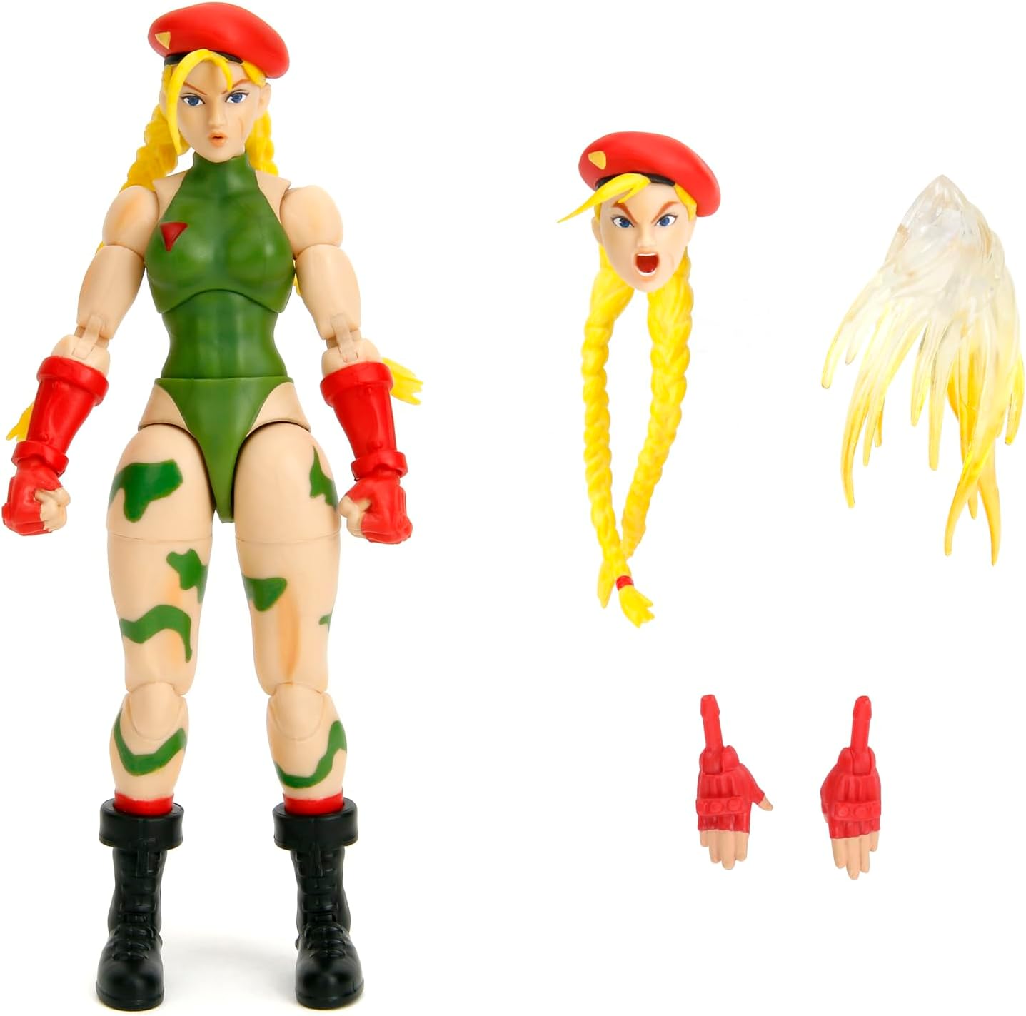 Jada Toys – Street Fighter II Cammy Action Figure – 1:12 Scale, 6" Tall