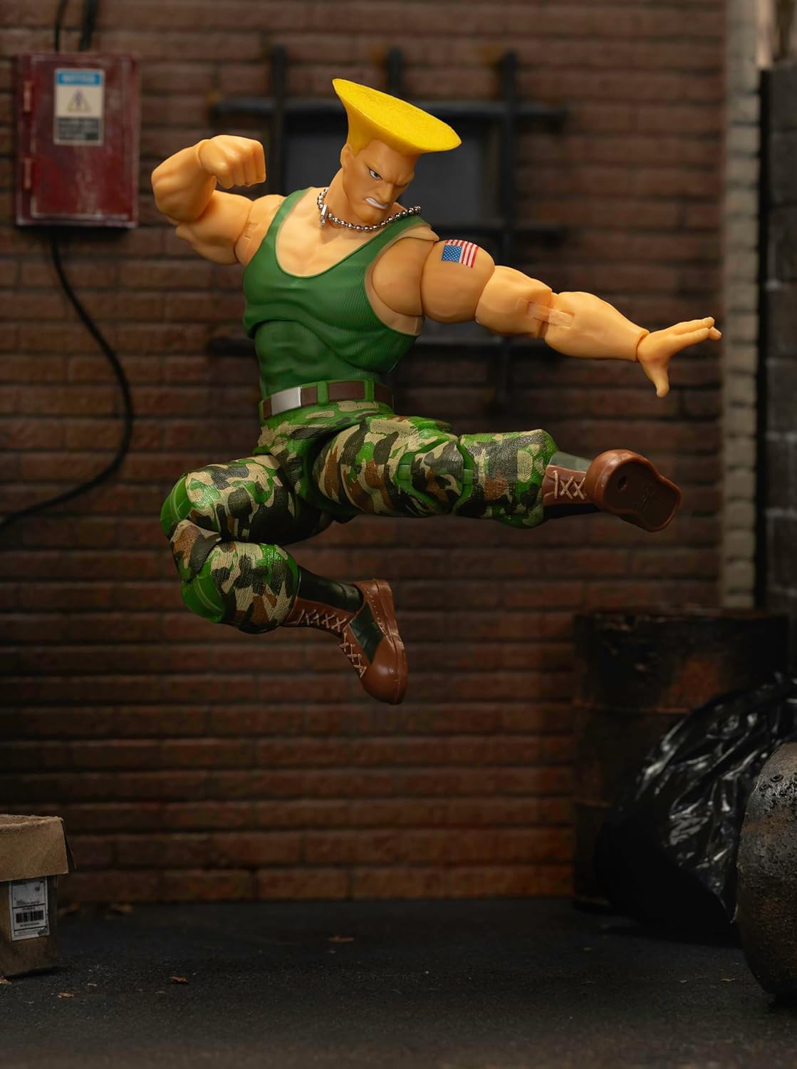 Jada Toys Street Fighter II Guile Action Figure – 1:12 Scale, 6" Tall