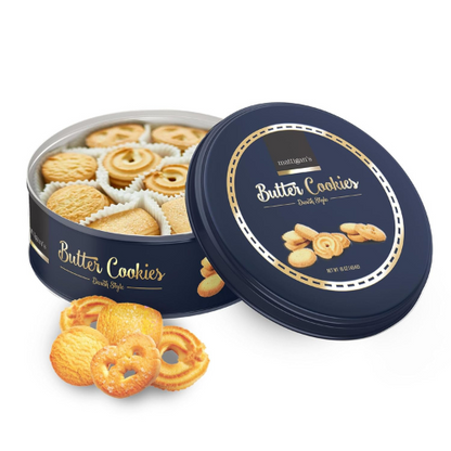 Mattigan's Traditional Danish Butter Cookies 16 Oz Tin