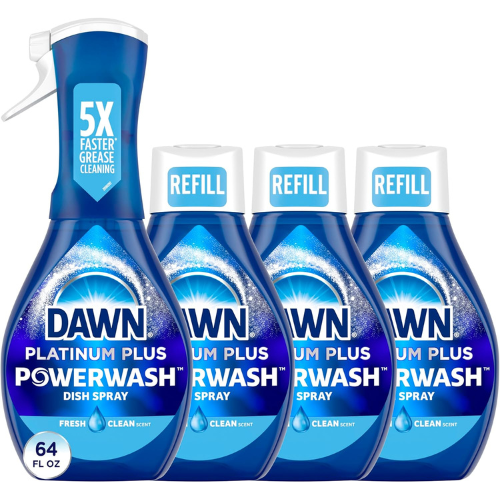 Dawn Platinum Powerwash Dish Spray Fresh Scent , Pack of 4.