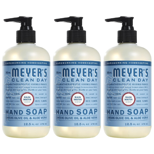 Mrs. Meyer’s Clean Day Hand Soap – Rain Water Scent | Pack of 3 (12.5 fl oz Each) |