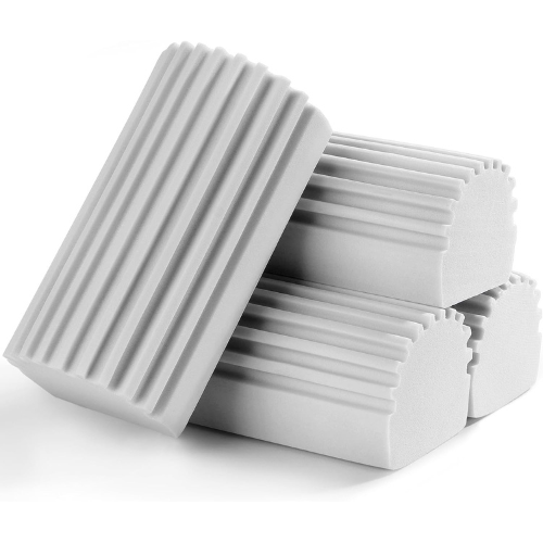 4 Pack Damp Clean Duster Sponge (Gray).
