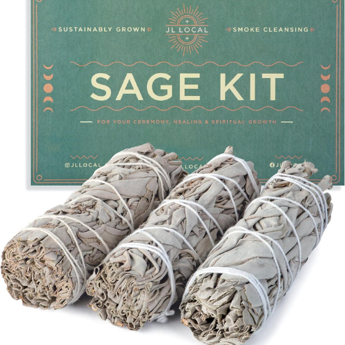 4-Inch Handcrafted White Sage Smudge Sticks – Natural California Sage with Instructions for Cleansing and Energy Clearing Rituals
