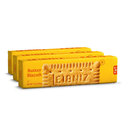 Bahlsen Leibniz Butter Biscuit Cookies 3 Boxes , Original Buttery 7 oz Each