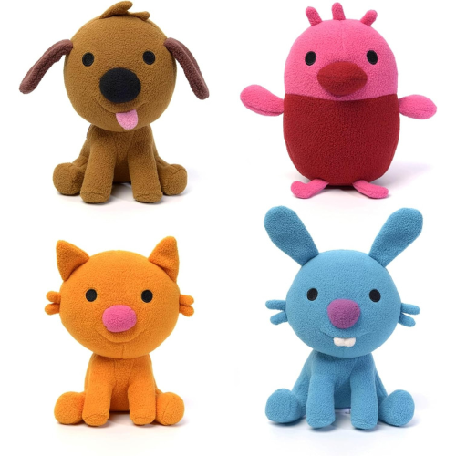 Sago Mini Plush Gift Pack 4 Stuffed Animals with Transforming Playhouse for Kids Ages 3+