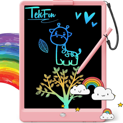 TEKFUN 10" LCD Colorful Drawing Tablet for Kids Pink