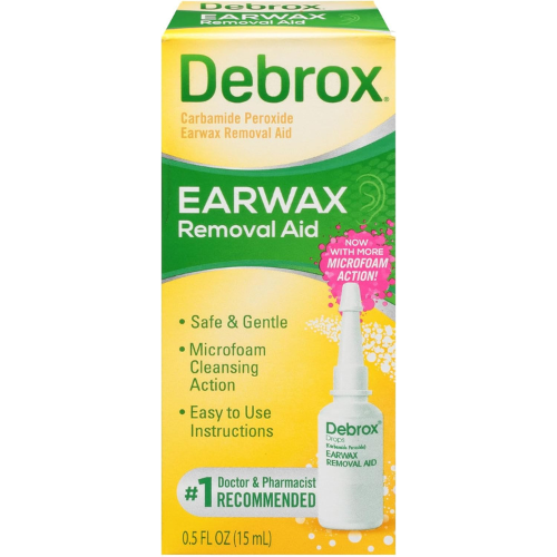 Debrox Ear Wax Removal Drops – Gentle Microfoam Formula, 0.5 fl oz