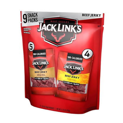 Jack Link’s Beef Jerky Variety Pack – 9 Bags (1.25 oz Each)