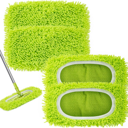Reusable Microfiber Mop Pads , Tile & Laminate Floor Cleaning (4 Pack).