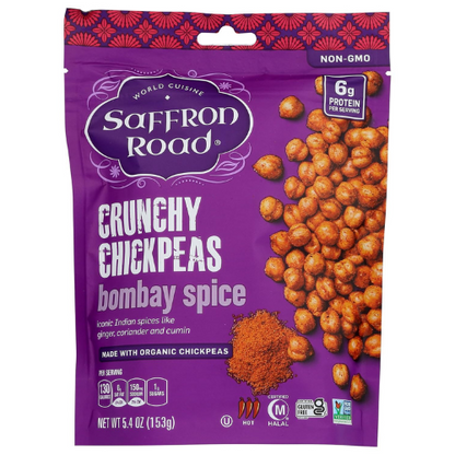 Saffron Road Bombay Spice Crunchy Chickpea Snack 6oz Bag