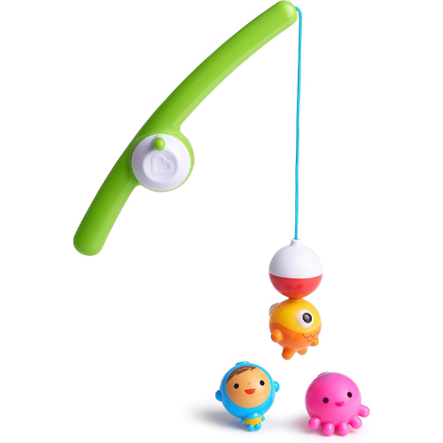 Munchkin Fishin' Magnetic Bath Toy , 4 Piece Floating Fishing Set