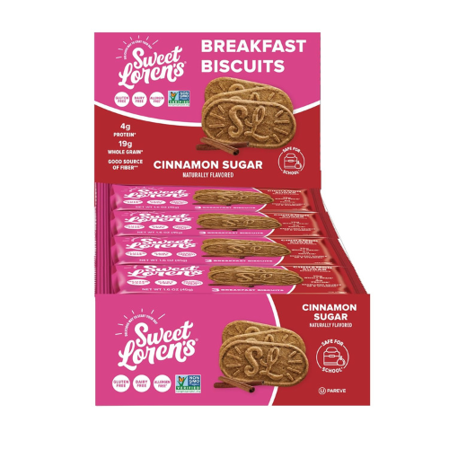 : Sweet Loren's Vegan Breakfast Biscuits Cinnamon Sugar , 8 Pack