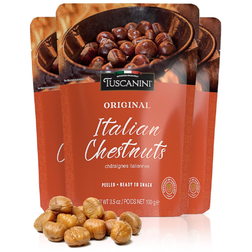 Tuscanini Premium Italian Roasted Chestnuts 3.5oz (3 Pack)