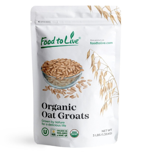 Food to Live Organic Oat Groats, 3 Pounds – 100% Whole Grain