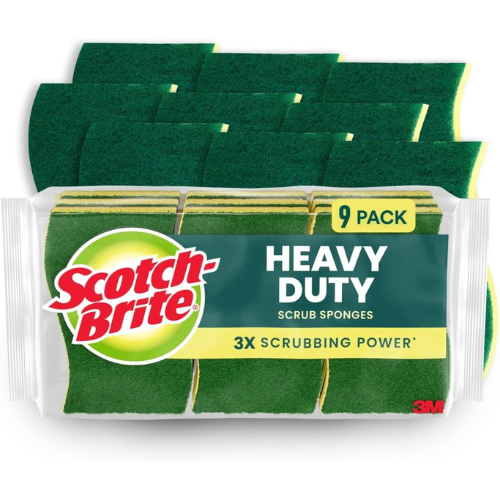 Scotch Brite Heavy Duty Scrub Sponges , 9 Pack.