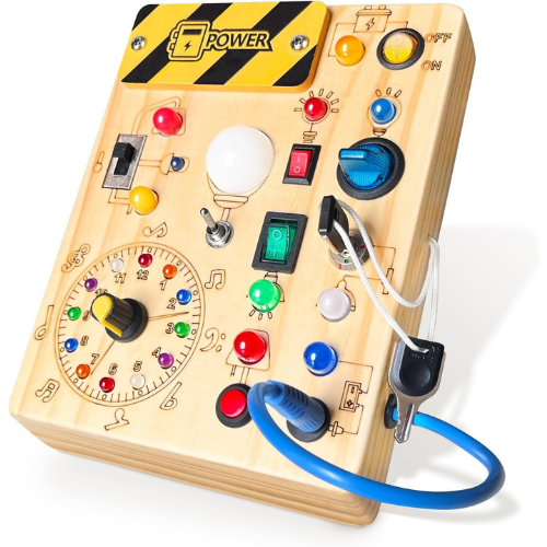 Busy Board Montessori Toy , Perfect Gift for Boys & Girls Ages 1+