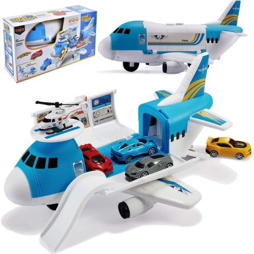 Tuko Transport Cargo Airplane Playset with Cars Toy Airplane .
