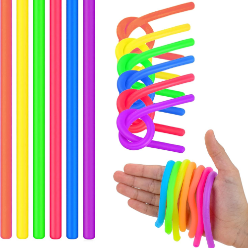 25 Pack Monkey Noodles Fidget Stretchy Sensory Toys for Kids , Toddlers and Autism  Stretchy Strings for Party Favors , Classroom and Easter