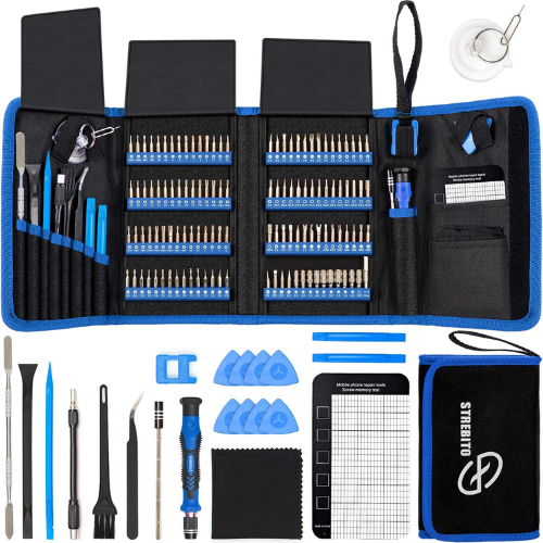STREBITO 142-Piece Precision Screwdriver Set – Magnetic Repair Kit for Electronics