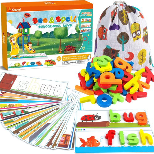 KMUYSL See & Spell Learning Toys for Kids , Educational Preschool Activity Set for Boys & Girls.