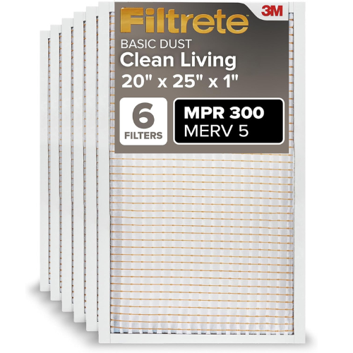 Filtrete MERV 5 Air Filter – 20x25x1, 6 Pack