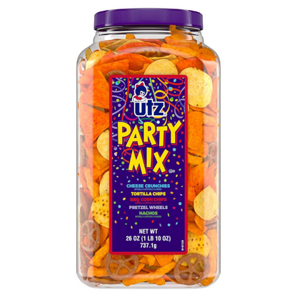 Utz Party Mix 26 oz Barrel  Crunchy & Flavorful Snack Mix