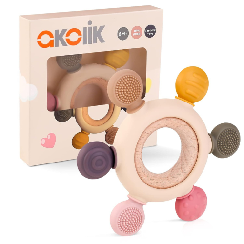 Akolik Infant Teether Safe BPA Free Baby Toy (0–12M)