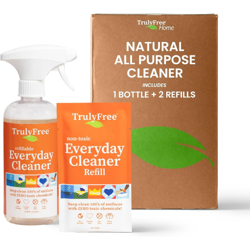 Everyday Cleaner Multipurpose Spray – Natural Multi-Surface Household Cleaner , 16 oz Empty Bottle + Two 3 oz Refills