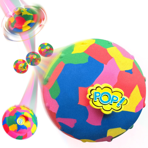 Jumping Bounce Popper Toy – 4 Pack Fidget Game for Kids & Adults, Fun Party Favor and Outdoor Play