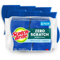 Scotch-Brite Zero Scratch Scrub Sponge – 6-Pack, Safe for Nonstick and Multi-Surface Cleaning