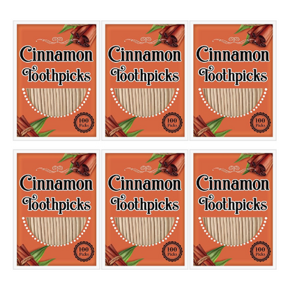Irenare Cinnamon Flavored Wooden Toothpicks, 600 Count