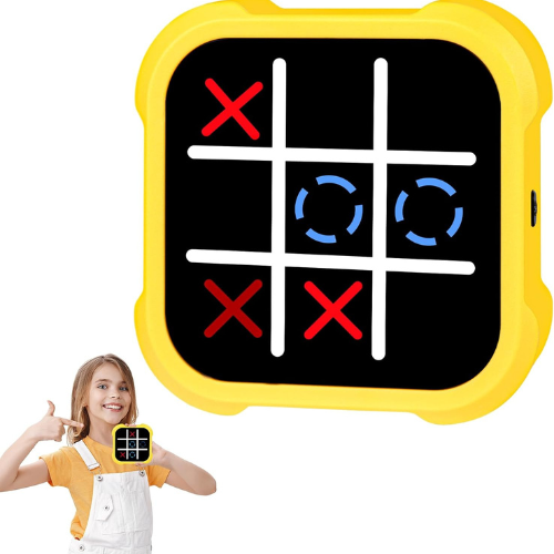Electronic Tic Tac Toe 3 in 1 Handheld Game Portable Educational Puzzle for Memory and Strategy Development ,Travel Friendly Tic-Tac-Toe Board for Kids Ages 3+