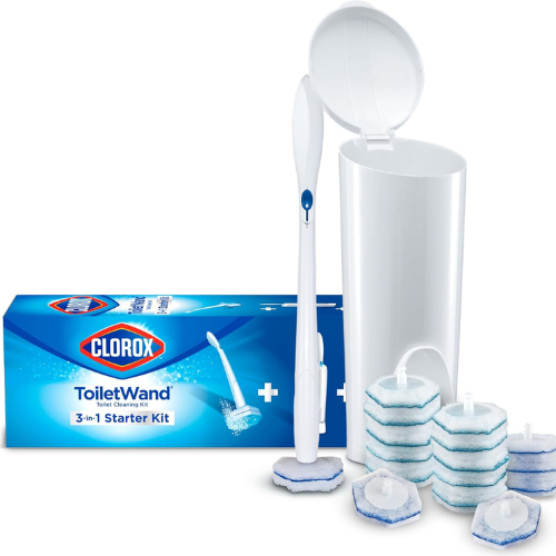 Clorox ToiletWand Toilet Cleaning System , Powerful Bathroom Cleaning & Dorm Room Essential.