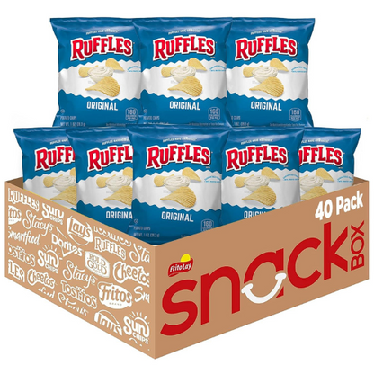 Ruffles Original Potato Chips , 1 Ounce (Pack of 40)