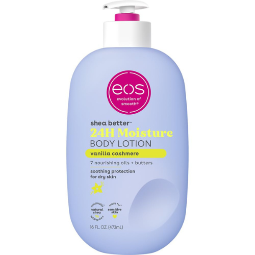 eos Shea Better Body Lotion – Vanilla Cashmere, 16 fl oz|24-Hour Moisture