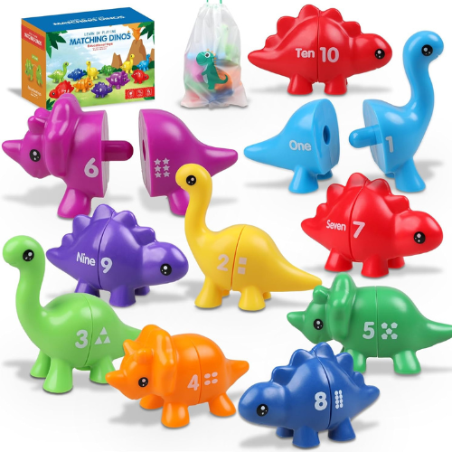 Toddler Dinosaur Montessori Toys , Birthday Gifts for 12-18 Months and Toddlers 1-3