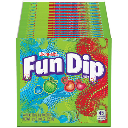 Wonka Fun Dip Assorted Flavor Party Pack , 48 Count , 0.43 oz Packets.