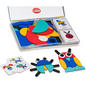 LiKee Wooden Shape Puzzles (36 Blocks & 60 Cards) Preschool Learning Activity & Travel Game.