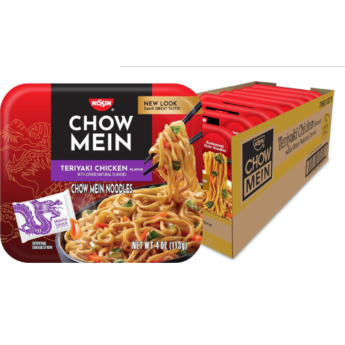 Nissin Chow Mein Noodles , Teriyaki Chicken , 4 Ounce (Pack of 8)