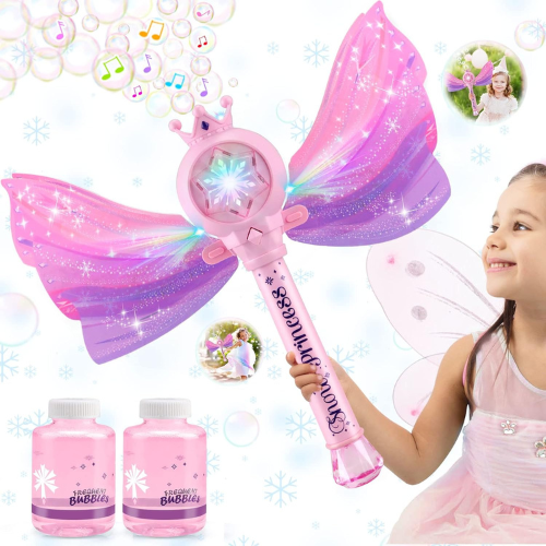 LED Bubble Wands for Kids with Music & Lights &  Birthday Gift Toys for Girls.